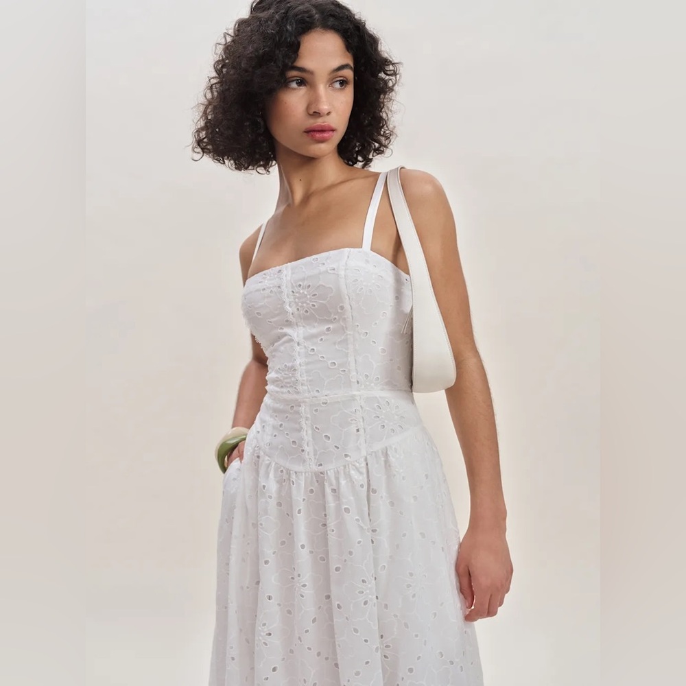 Reformation White Eyelet Maxi Dress - Picture 3 of 7